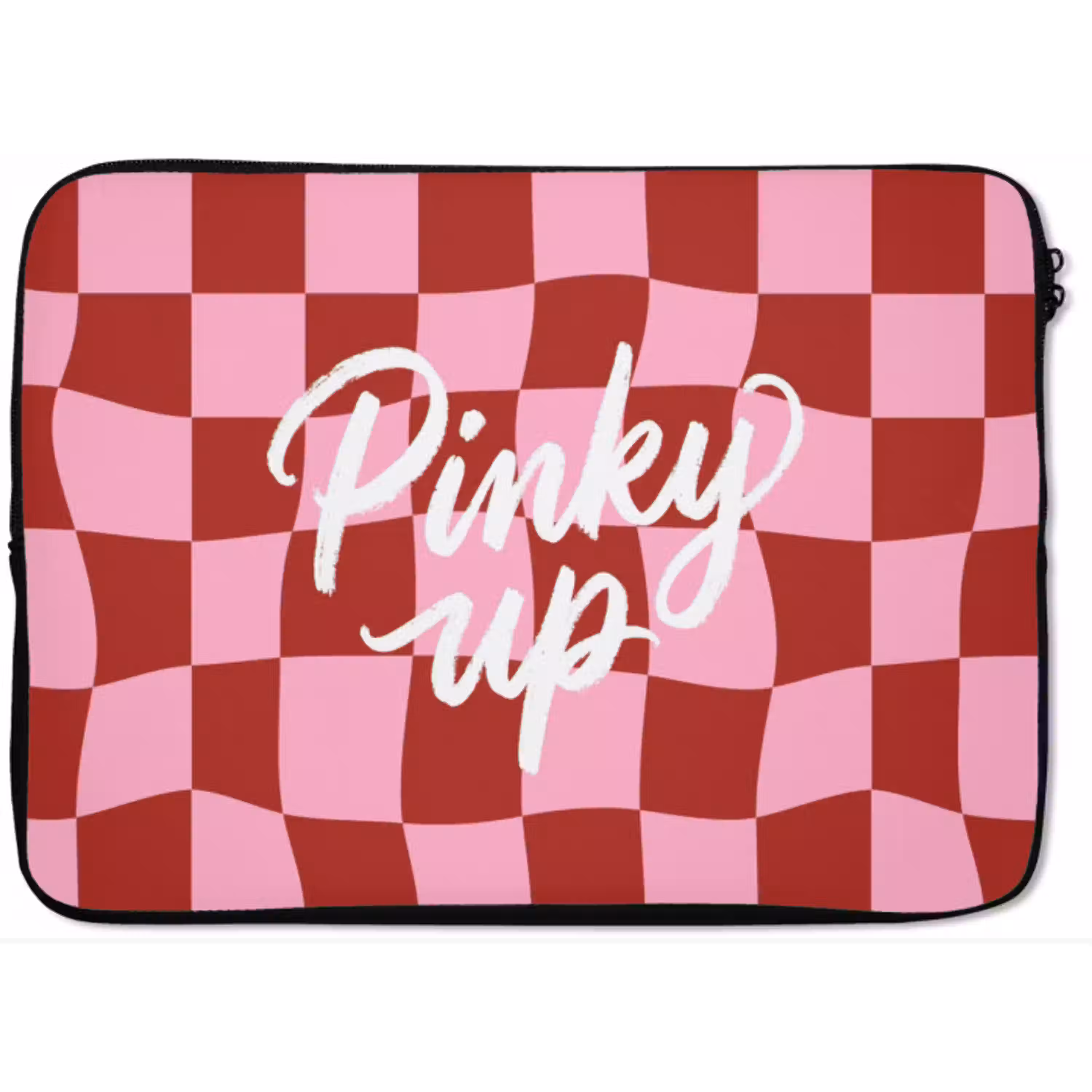 Pinky up - Geblokt - Bordeauxrood laptophoes neopreen klein -zkaufland3dotto