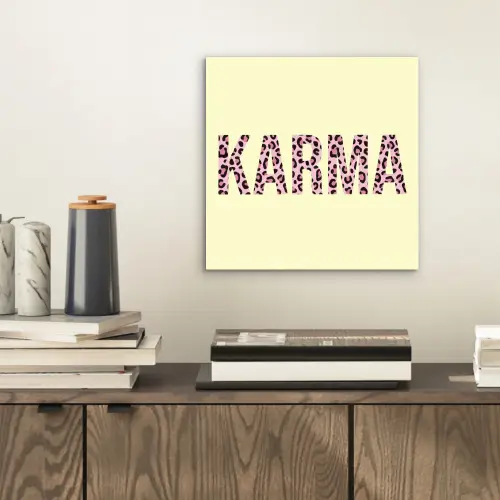 Karma - Luipaardprint - Geel aluminium wit klein -sfeer1