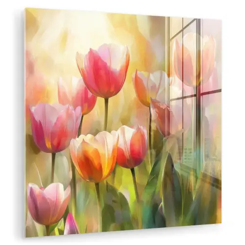 Tulpen - Sprookjesachtig - Kleurrijk plexiglas 5mm klein -zzzproduct_nieuw