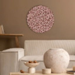 Luipaard - Patroon - Roze Akoestische PET Vilt - Rond klein 838 -sfeer1
