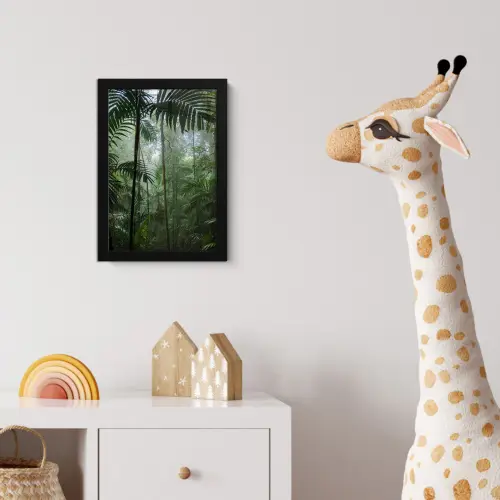 Regenwoud - Tropisch - Jungle - Bomen - Planten fotolijst zwart zonder passe partout klein -usfeer4_kinderkamer