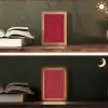 Minimalistisch - Lijnillustratie - Rood Light Box met kabel (Tafellamp) klein -sfeer3