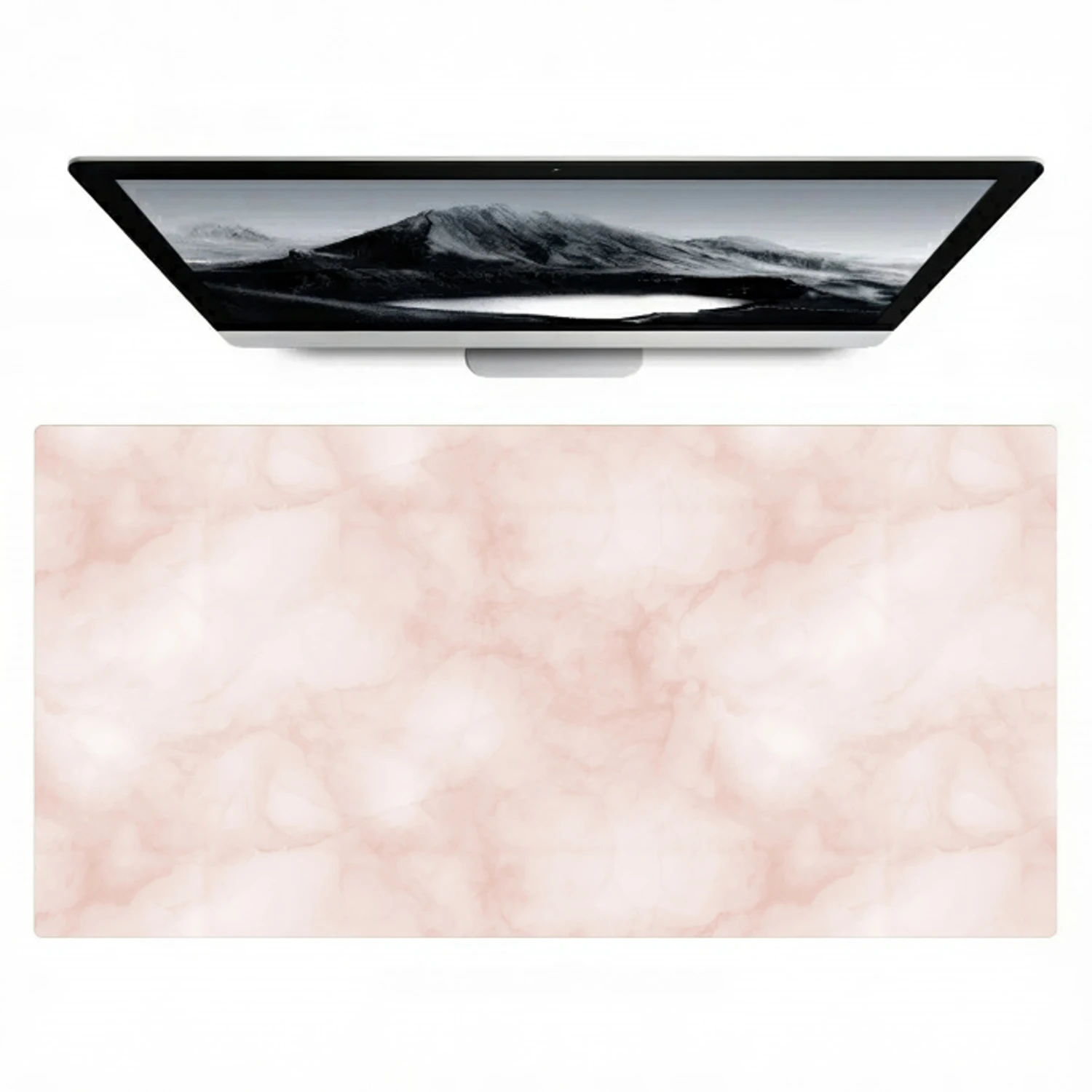 Roze - Marmer - Crème Muismat XXL klein 681 -zzz3d