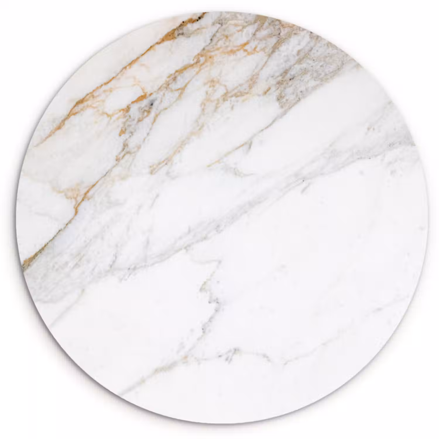 Muurcirkel - Marmer - Steen - Wit - Goud - Marmerlook - Steen - Luxe