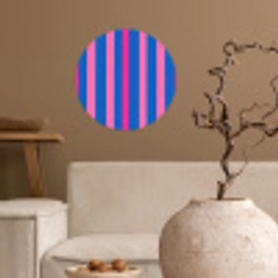 Modern - Optisch - Roze Wandcirkel behangsticker klein 186 -sfeer1