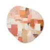 Kunst - Roze - Abstract Wandcirkel Organisch Forex 3mm klein -3d