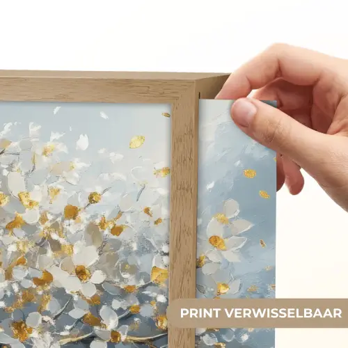 Boom - Winter - Levensboom - Modern - Goud Light Box met batterij (Wandlamp) middel -USP_websiteprintNL