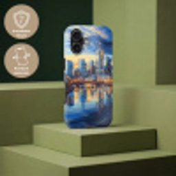 Zonsondergang Frankfurt - Stad - Skyline - Water Toughcase MagSafe Apple iPhone 17 klein -USP_PrintM_DE