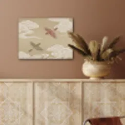 Vogels - Vliegen - Beige PET vilt klein -sfeer4