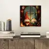 Gnooms - Kerst - Raam - Kleurrijk aluminium wit klein -sfeer1