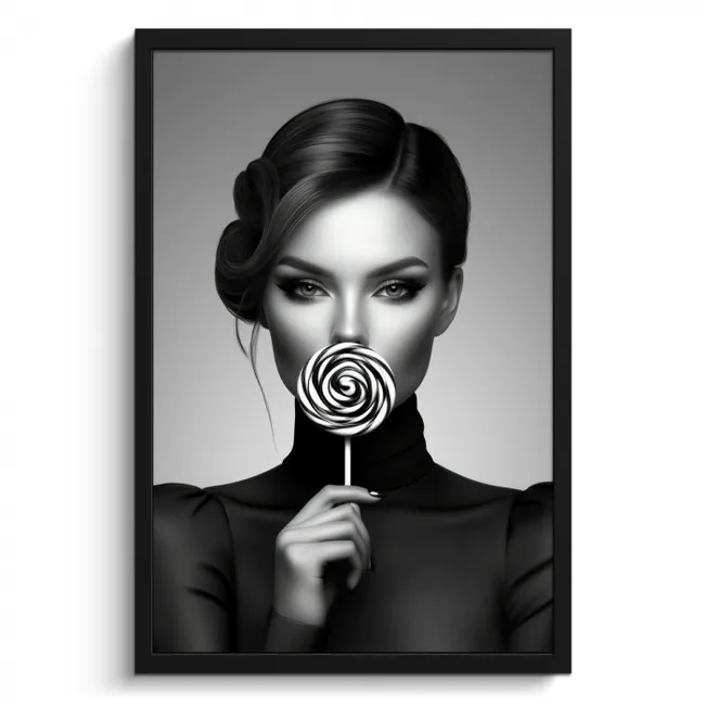 Bilder mit Rahmen - Frau - Lolly - Schwarz