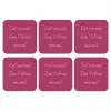 eat me out don't stress me out - Roze - Minimalistisch onderzetter kurk middel -3d