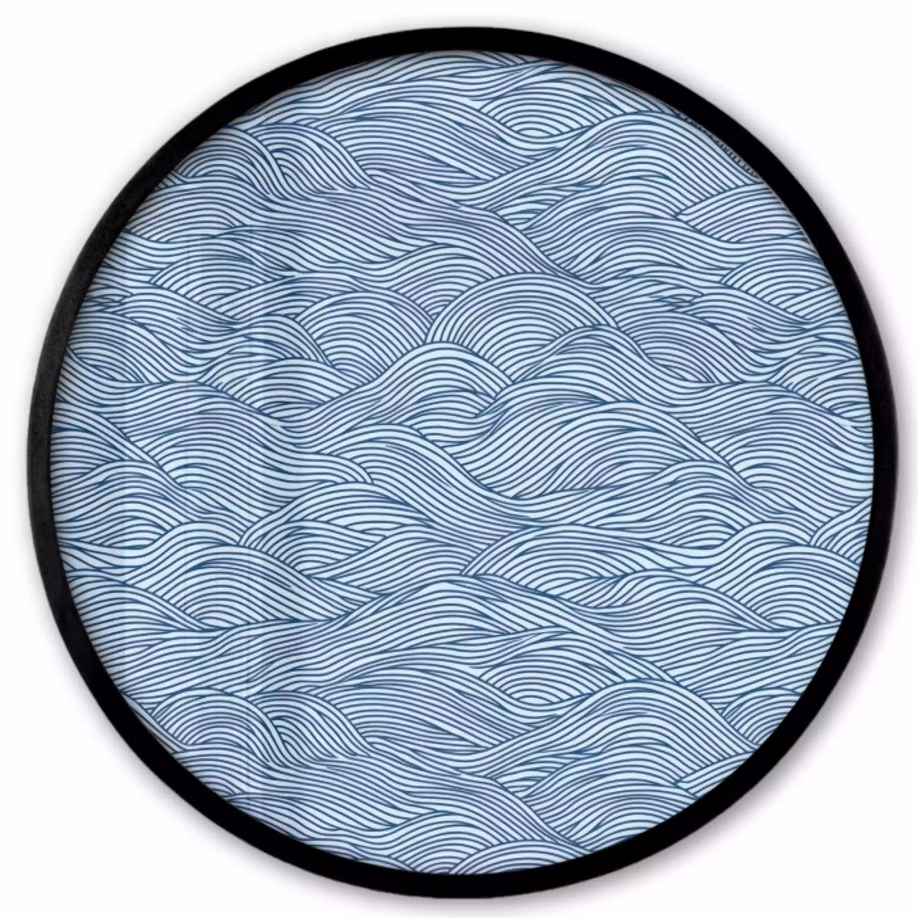 Golven - Ritmisch - Blauw Fotolijst rond zonder passe partout klein 856 -3d