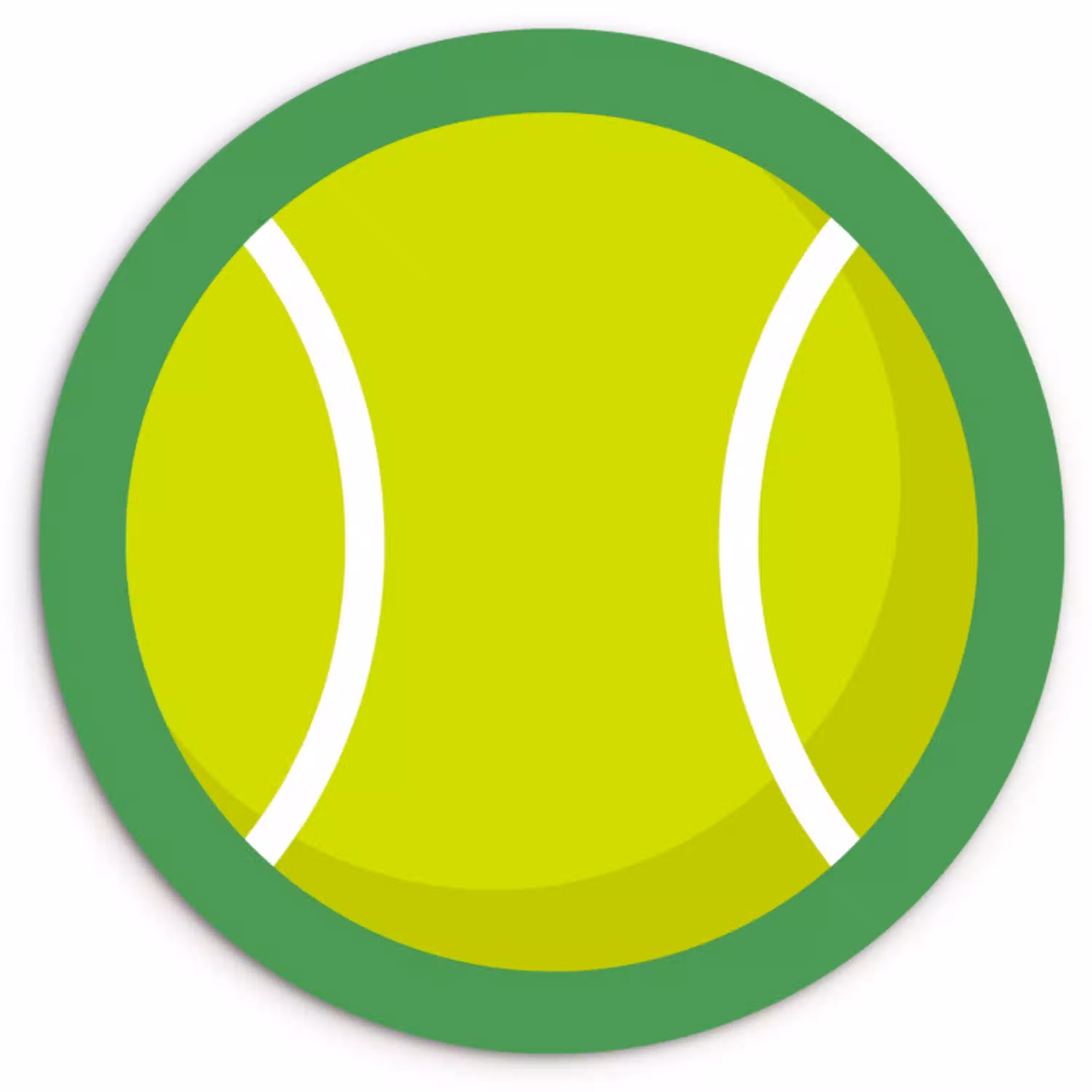 Bal - Geel - Sport - Groen - Illustratie Wandcirkel plexiglas klein -3d