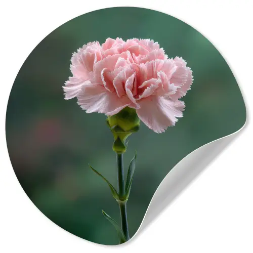 Anjer - Roze - Bloemblaadjes Wandcirkel behangsticker klein -3d
