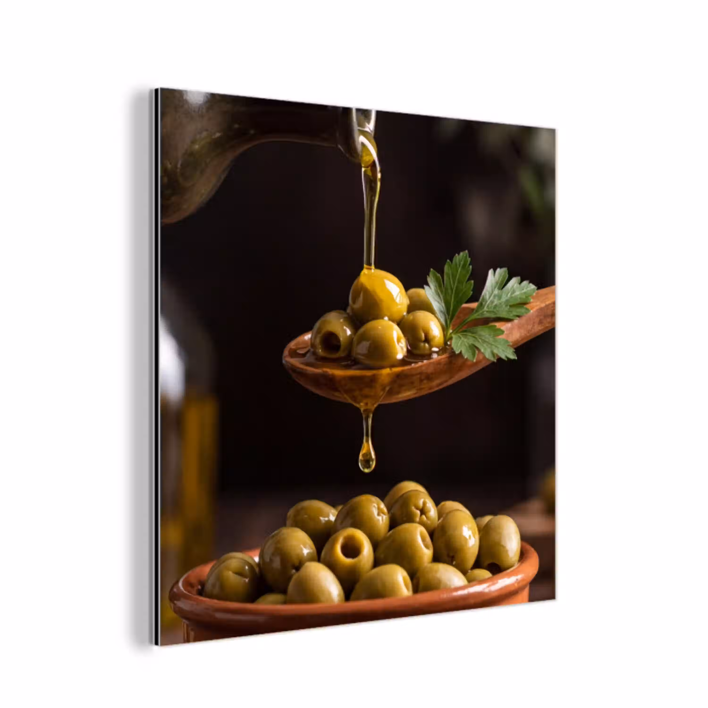 Olijven - Olijfolie - Eten aluminium wit klein -3d
