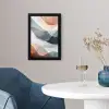 Abstract - Golven - Blauw fotolijst zwart zonder passe partout klein -sfeer4