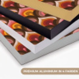 Patroon - Retro - Kleurrijk Textielframe zwart klein 947 -USP_kleurenDE