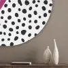 Bliksem - Roze - Stippen Akoestische PET Vilt - Rond klein -sfeer5_closeup
