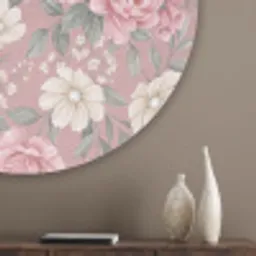 Pioenrozen - Vingerhoedskruid - Pink Akoestische PET Vilt - Rond klein -sfeer5_closeup