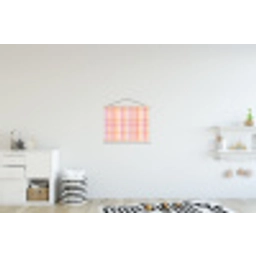 Pastel - uitpatroon - Geometrisch textielposter latten blank klein 122 -kinderkamer