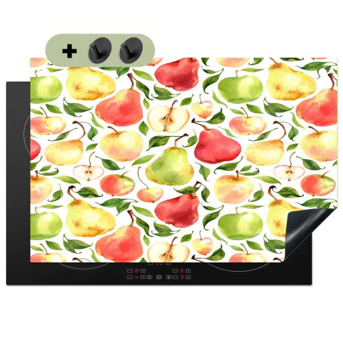 Patroon - Appels - Peren Inductie beschemer met haakjes klein 777 -3d