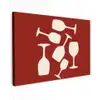 Wijnglazen - Silhouetten - Wit canvas 2cm klein -z3d