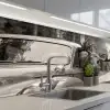 Eland - Auto - Gewei - Zwart - Wit keuken achterwand 2 middel -3d_schuin