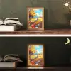Schaap - Weide - Bloemen Light Box met kabel (Tafellamp) klein -sfeer3