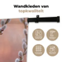 Groenling - Katjes - Lente - Natuur - Zacht Wandkleed katoen middel -sfeer2