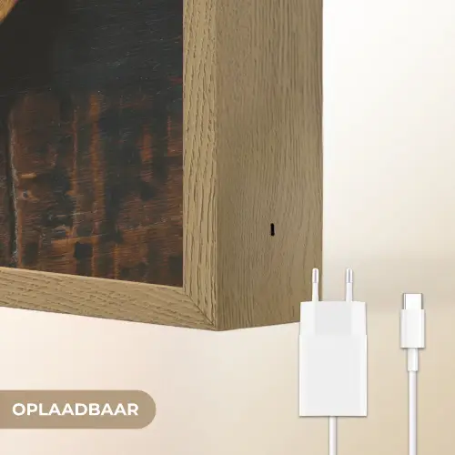 Houten - Hart - Kleurrijke - Specerijen Light Box met batterij (Wandlamp) middel -USP_websiteoplaadbaarNL
