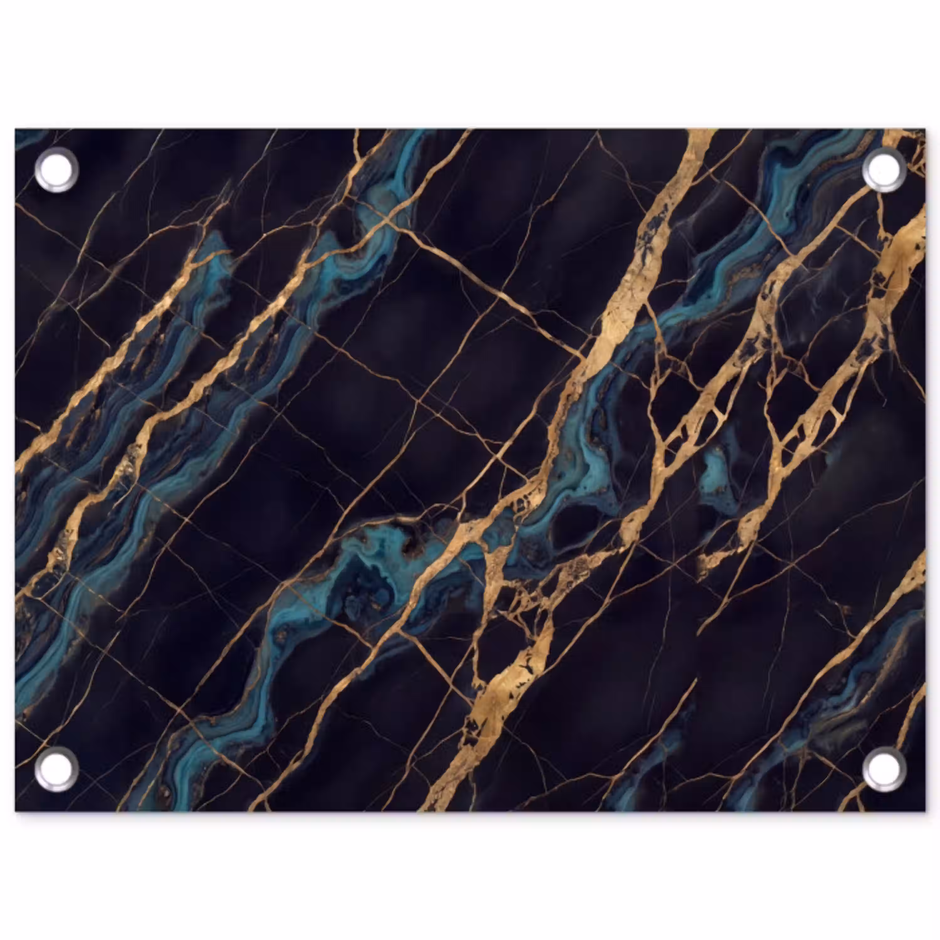 Abstract - Gouden lijnen - Kunst - Modern - Zwart tuinposter los doek klein -3d