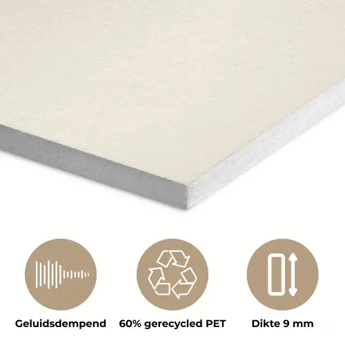Minimalistisch - Schepijs - Hoorntje - Beige PET vilt klein -closeup_NL