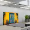 Deuren - Kleurrijk - Planten keuken achterwand spatscherm klein -3d_schuin