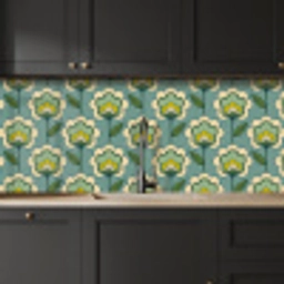 Retro - Design - Jaren 70 - Bloem keuken achterwand 2 middel 871 -sfeer1