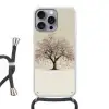 Lichtboom - Winter - Kerst - Meerkleurig Hoesje iPhone 16 Pro Max met koord klein -3d