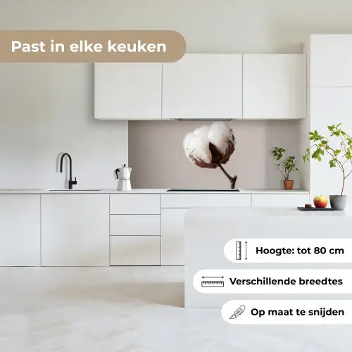 Katoenbol - Minimalistisch - Wit keuken achterwand 2 middel -sfeer4_NL
