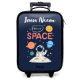 Astronaut - Quote - Planeten - Sterren Kinderkoffer - Zwart klein -zzz_website3d