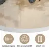 Wereldkaart - Goud - Zwart - Abstract Akoestische PET Vilt - Rond klein -closeup_NL