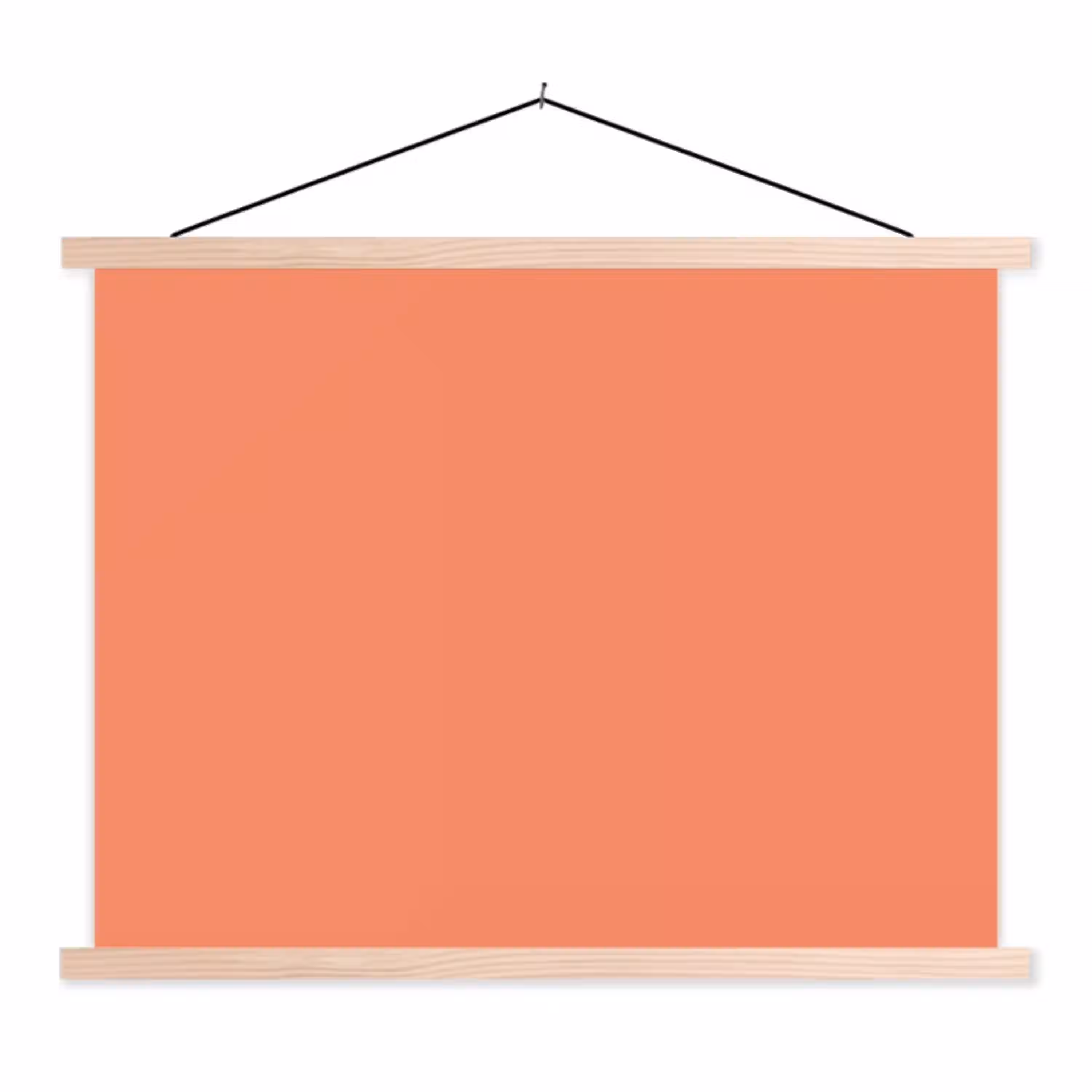 Warm - Clay - Terracotta textielposter latten blank klein 122 -3d