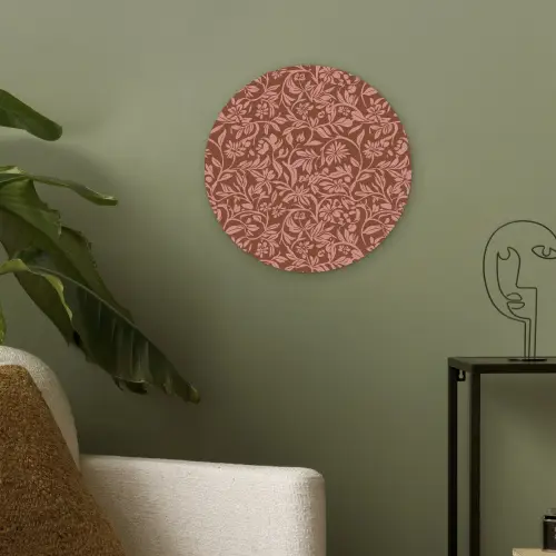 Bloemen - Print - Roze Akoestische PET Vilt - Rond klein 838 -sfeer2