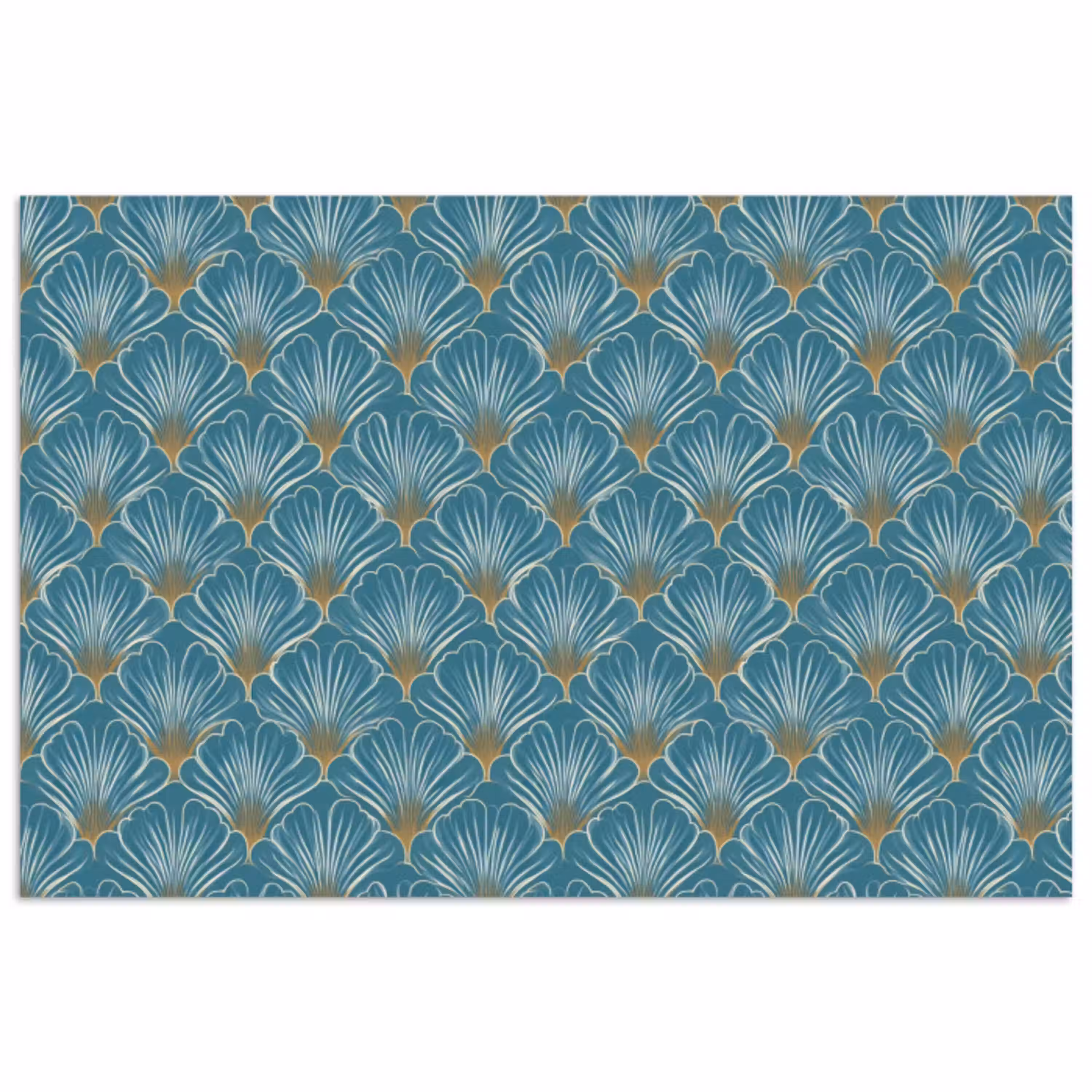 Symmetrisch - Patroon - Blauw poster papier klein 62 -3d
