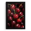 Rood - Fruit - Kersen fotolijst zwart zonder passe partout klein -3d