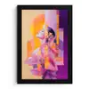 Abstract - Portret - Vrouw - Kleurrijk fotolijst zwart zonder passe partout klein -3d