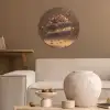 Taart - Chocolade - Eten - Brownie Akoestische PET Vilt - Rond klein -sfeer1
