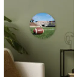 Football - Veld - Stadion - Sport Wandcirkel kunststof plaat 5mm dik klein -sfeer3