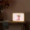 Cowboylaarzen - Roze - Boeket - Bloemen Light Box met kabel (Tafellamp) klein -sfeer4