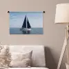 Zeilboot - Zee - Blauw Wandkleed katoen klein -sfeer4
