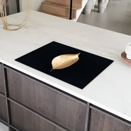 Solitair blad in goud Inductie beschermer vinyl 3mm klein -sfeer8