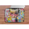 Expressief - Milkshake - Vrouw - Felle kleuren laptophoes neopreen klein -tafel